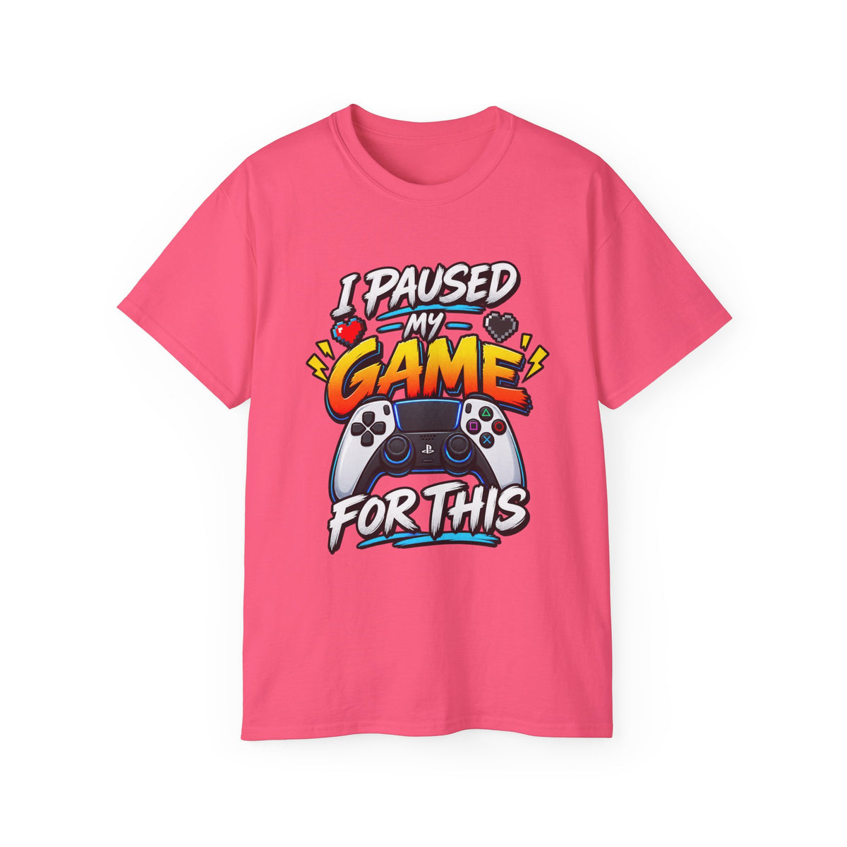 I Paused My Game For This T-Shirt | Funny Gamer Graphic Tee | Gaming Humor Shirt