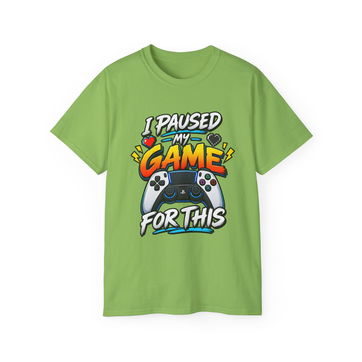 I Paused My Game For This T-Shirt | Funny Gamer Graphic Tee | Gaming Humor Shirt