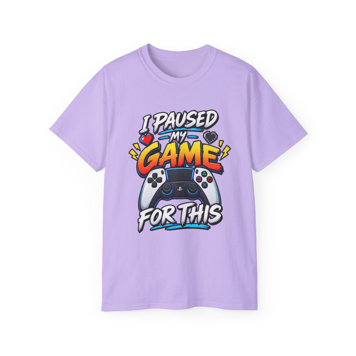 I Paused My Game For This T-Shirt | Funny Gamer Graphic Tee | Gaming Humor Shirt