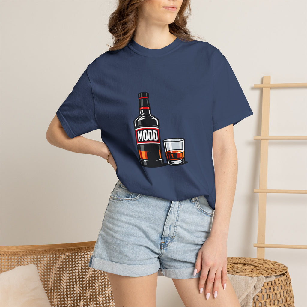 Mood Whiskey Bottle and Glass T-Shirt | Drinking Illustration