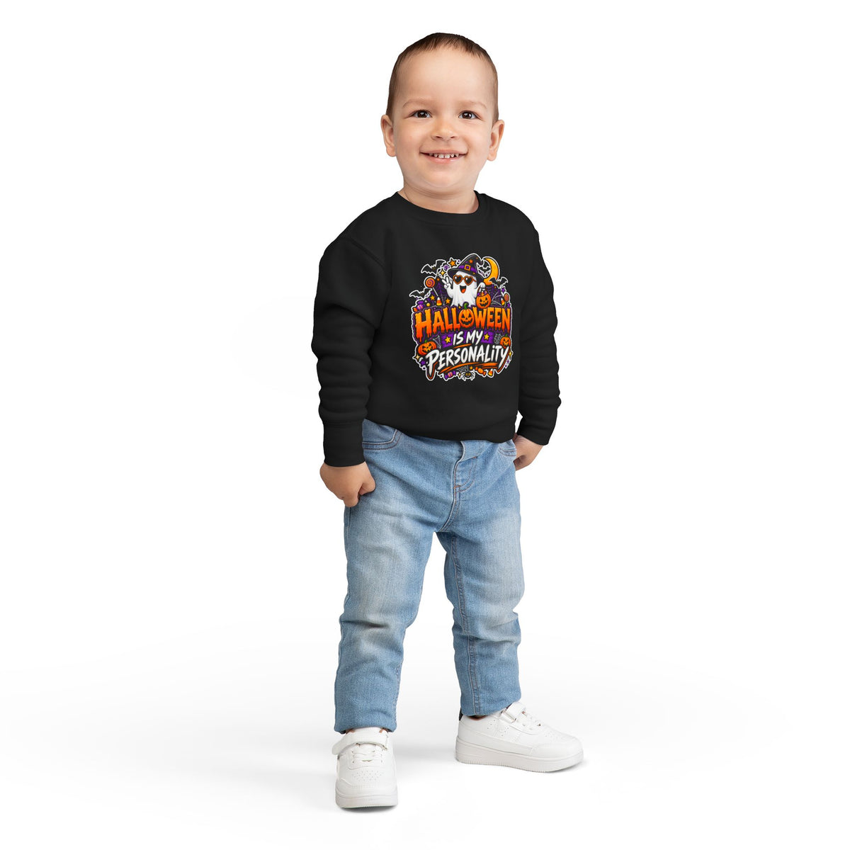 Bad to the Bone Halloween Toddler Sweatshirt