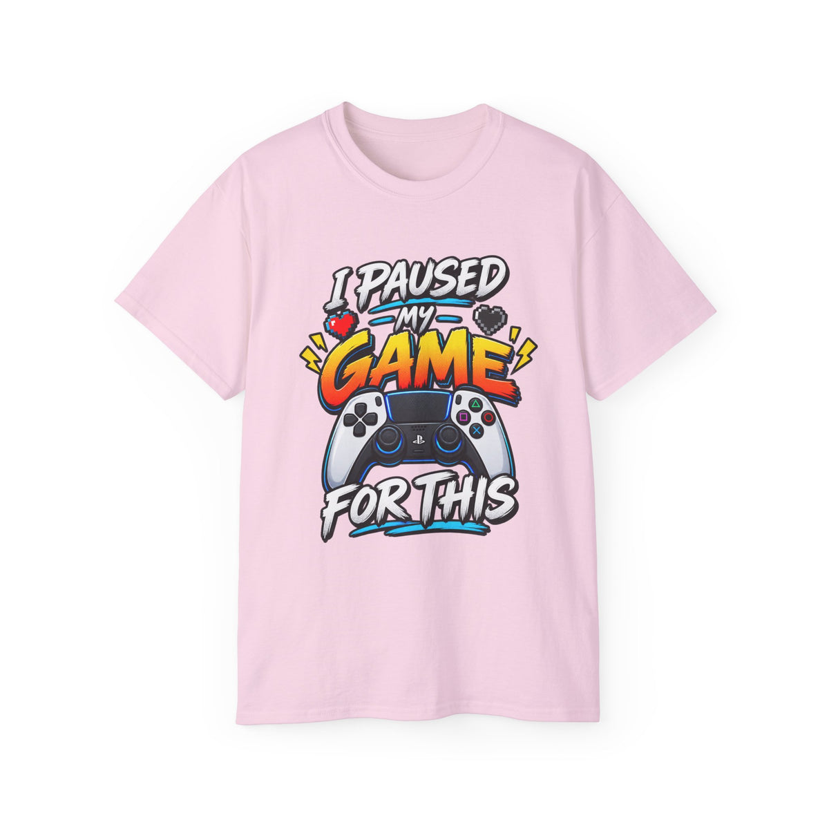 I Paused My Game For This T-Shirt | Funny Gamer Graphic Tee | Gaming Humor Shirt