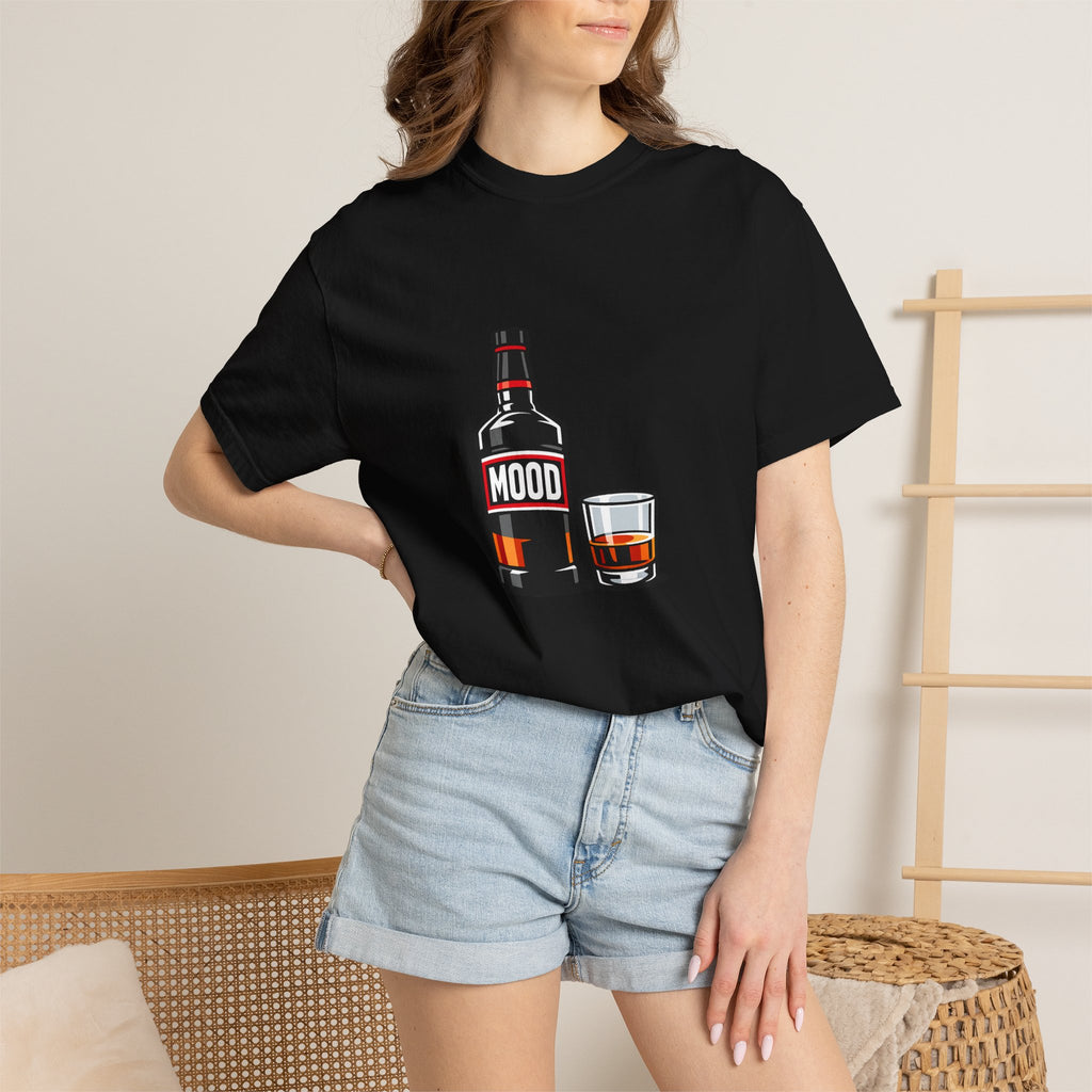 Mood Whiskey Bottle and Glass T-Shirt | Drinking Illustration