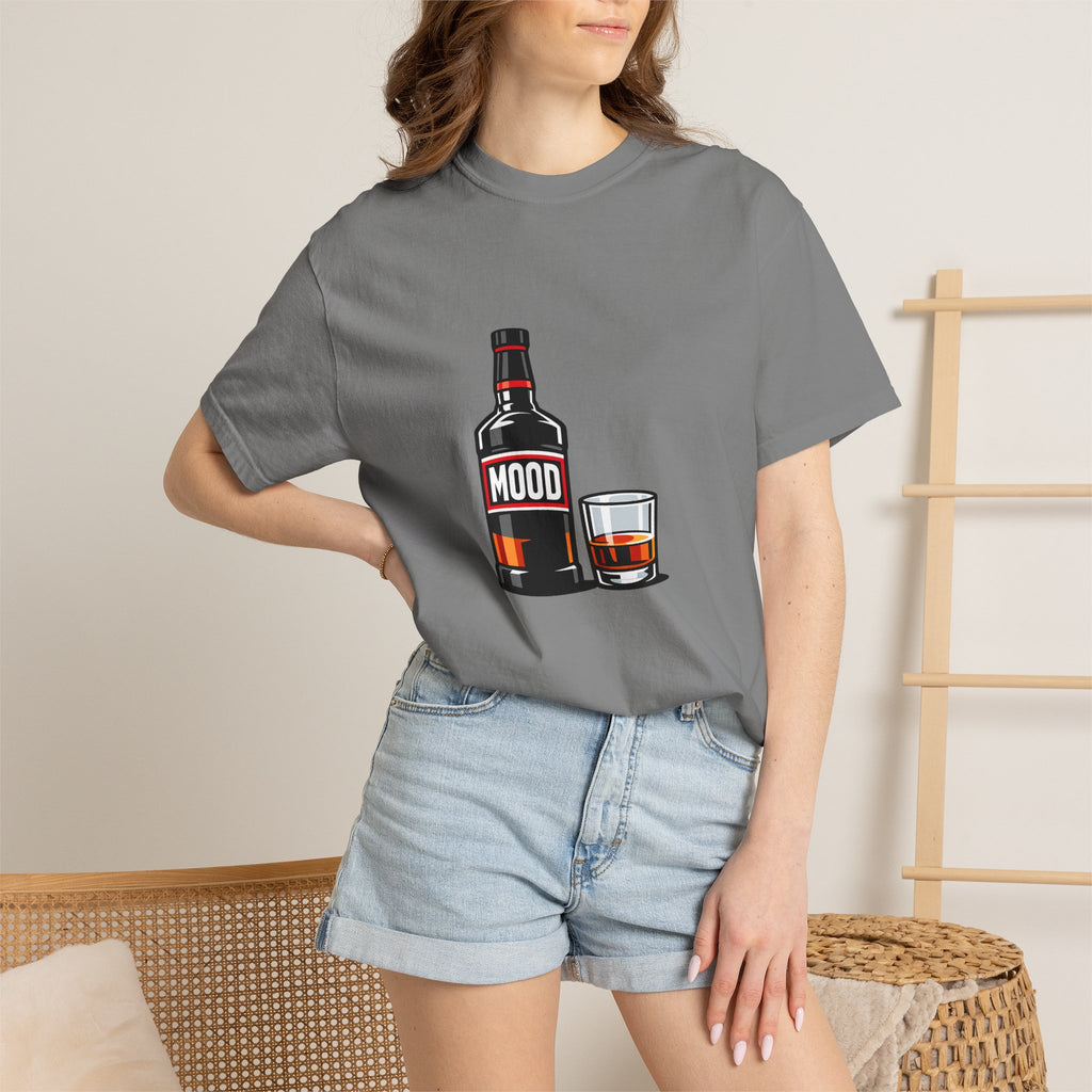 Mood Whiskey Bottle and Glass T-Shirt | Drinking Illustration