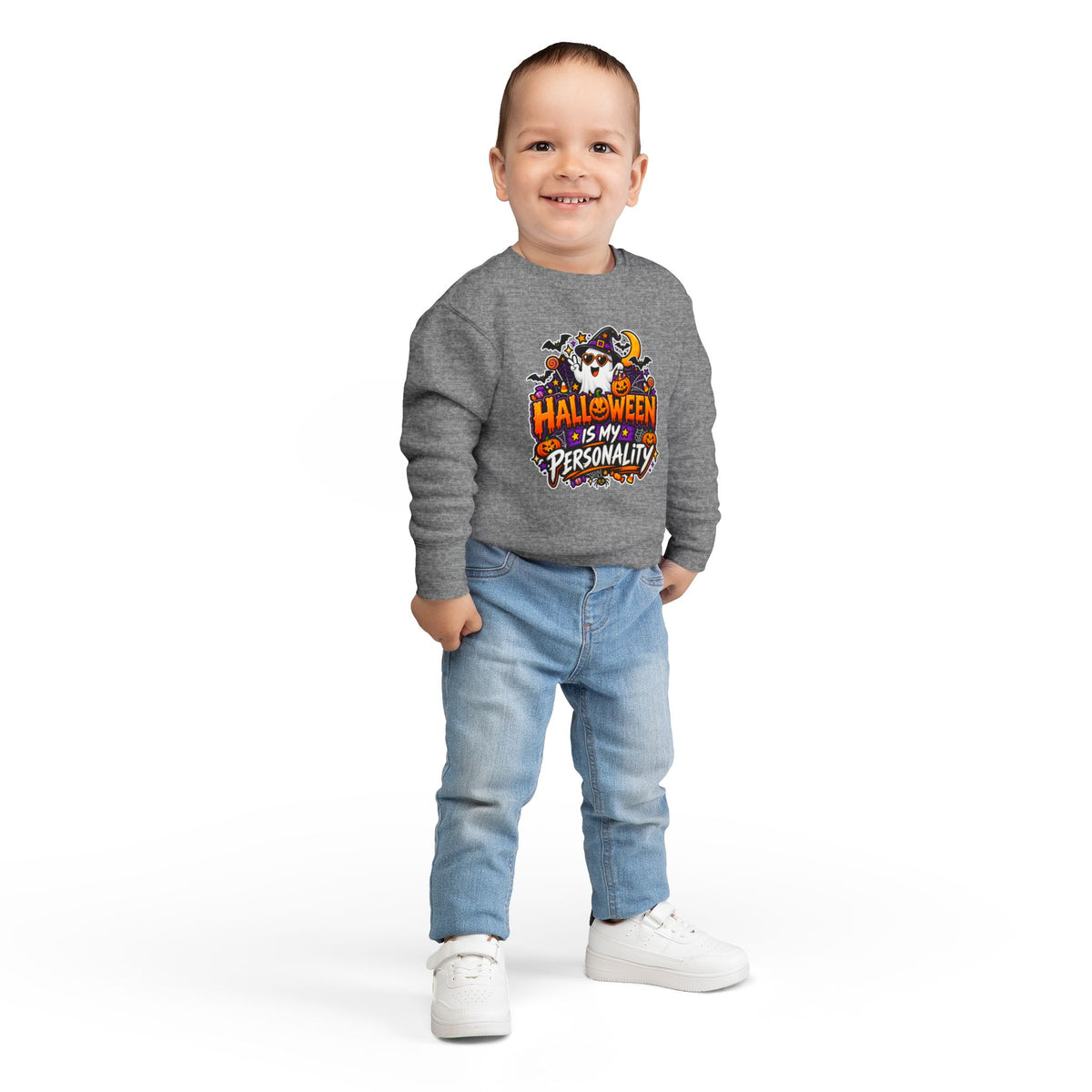 Bad to the Bone Halloween Toddler Sweatshirt