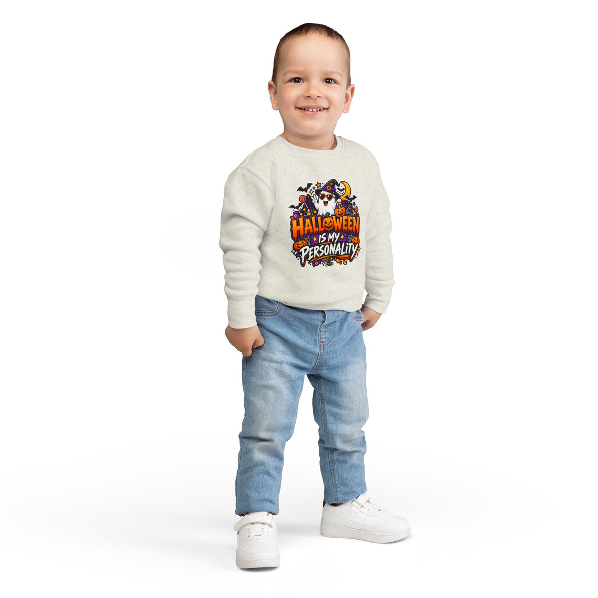Bad to the Bone Halloween Toddler Sweatshirt