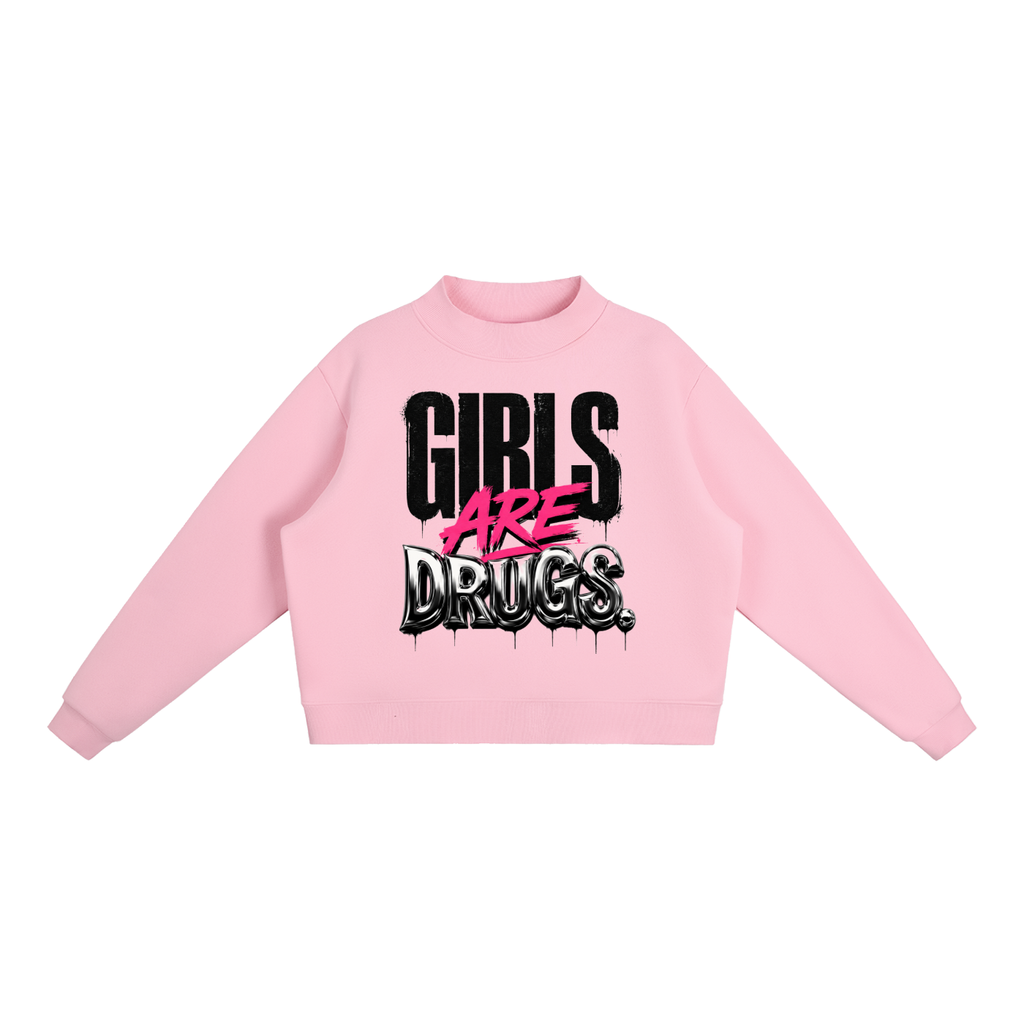 Essential Fleece Mock-Neck Crew Sweatshirt