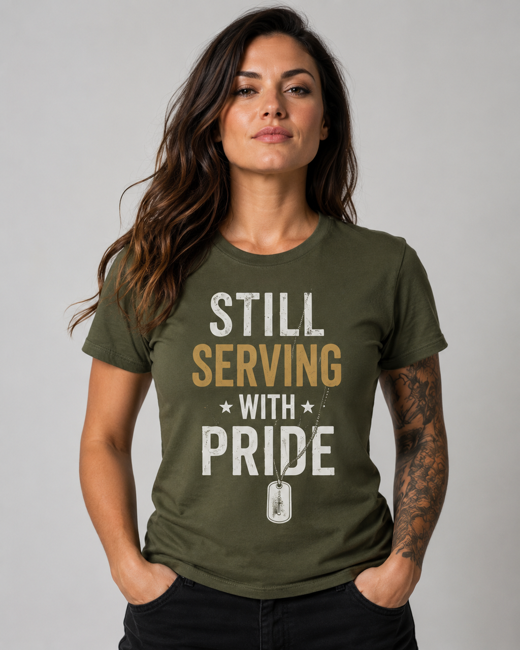 Still Serving with Pride Men’s Veteran T-Shirt