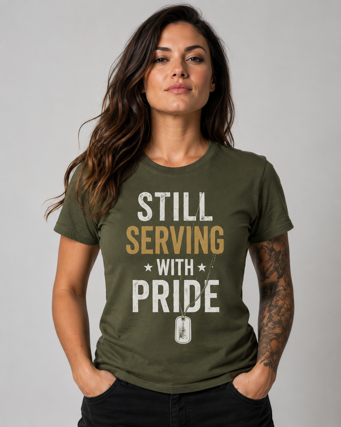 Still Serving with Pride Men’s Veteran T-Shirt