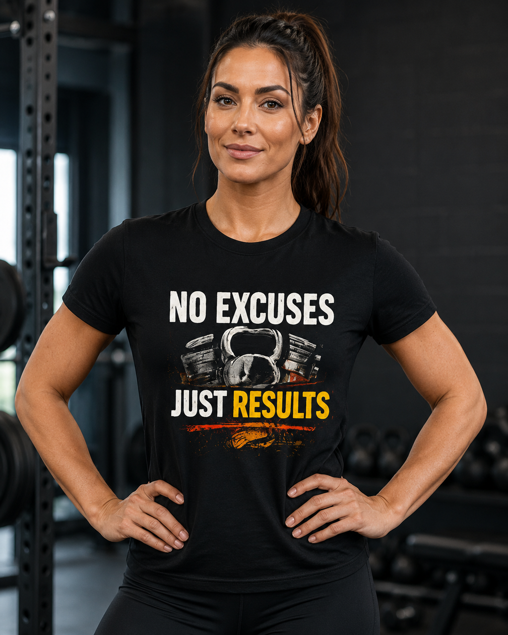 No Excuses, Just Results Women’s Fitness T-Shirt