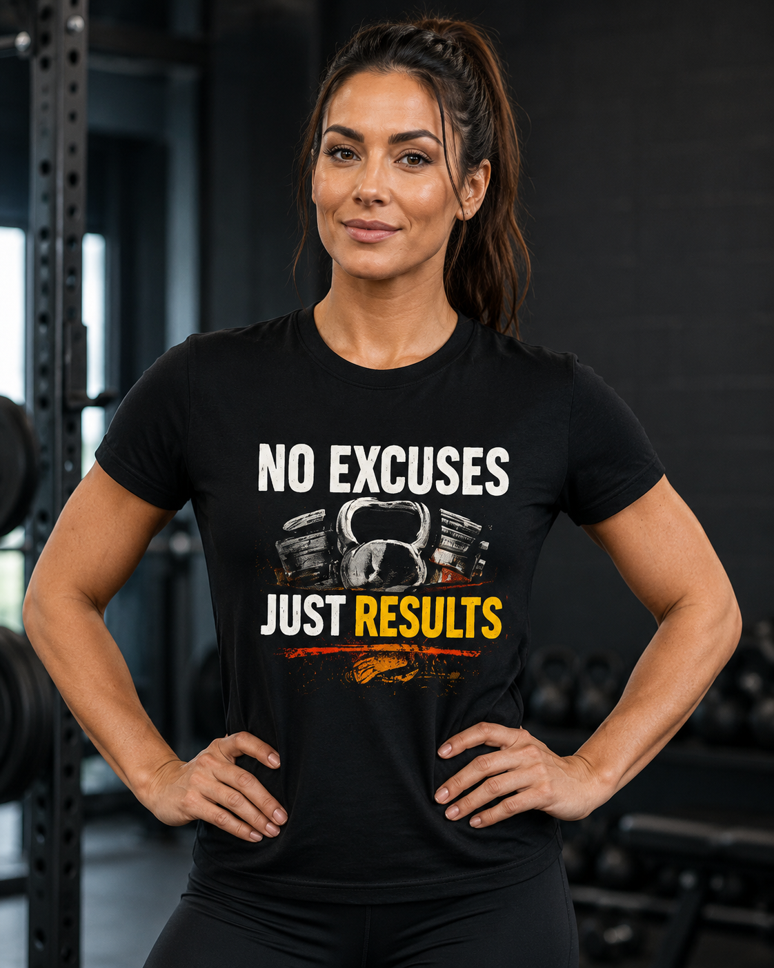 No Excuses, Just Results Women’s Fitness T-Shirt