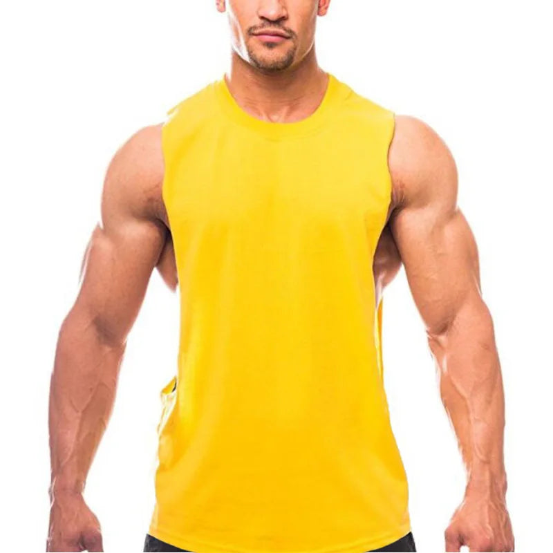 Just Gym Wear Muscle Guys Clothing Mens Loose Open Side Tank Tops For Male Summer Cut Off Sleeveless Active Shirts Fitness Vest