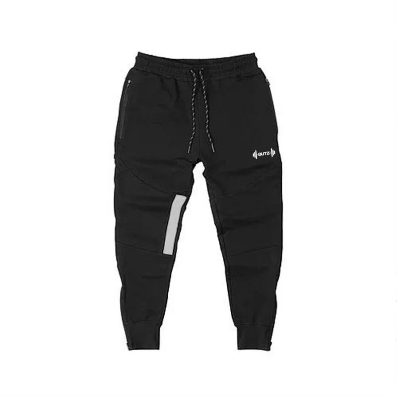2025 New Men Sweatpants Gyms Fitness Sports pants Bodybuilding Joggers Workout Trousers Men Zip pocket Cotton Pencil Pants men