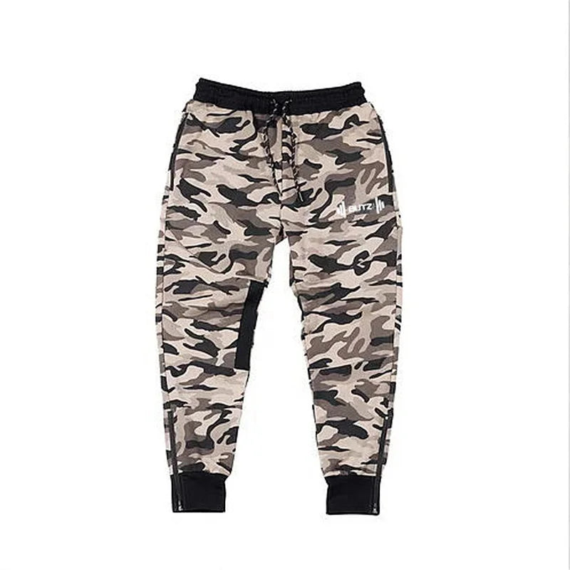 2025 New Men Sweatpants Gyms Fitness Sports pants Bodybuilding Joggers Workout Trousers Men Zip pocket Cotton Pencil Pants men