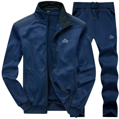 Men Sportwear Sets Fashion Autumn Spring Sporting Suit Sweatshirt +Sweatpants Mens Clothing 2 Pieces Sets Slim Tracksuit hoodies
