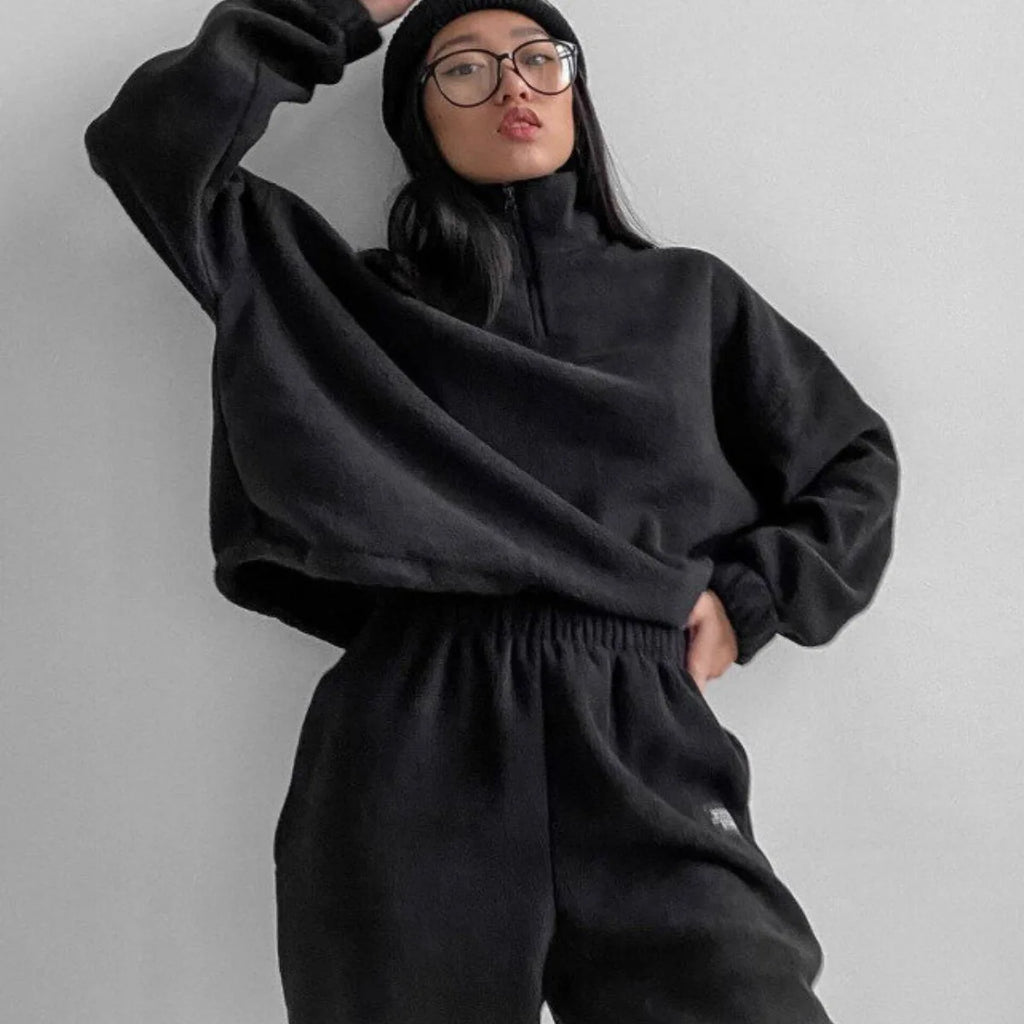 2Pcs/Set Women Sportswear Suit Casual Trousers Solid Color Hooded Sweatshirt And Pant Tracksuit Sport Suit Pullover Sweatshirt