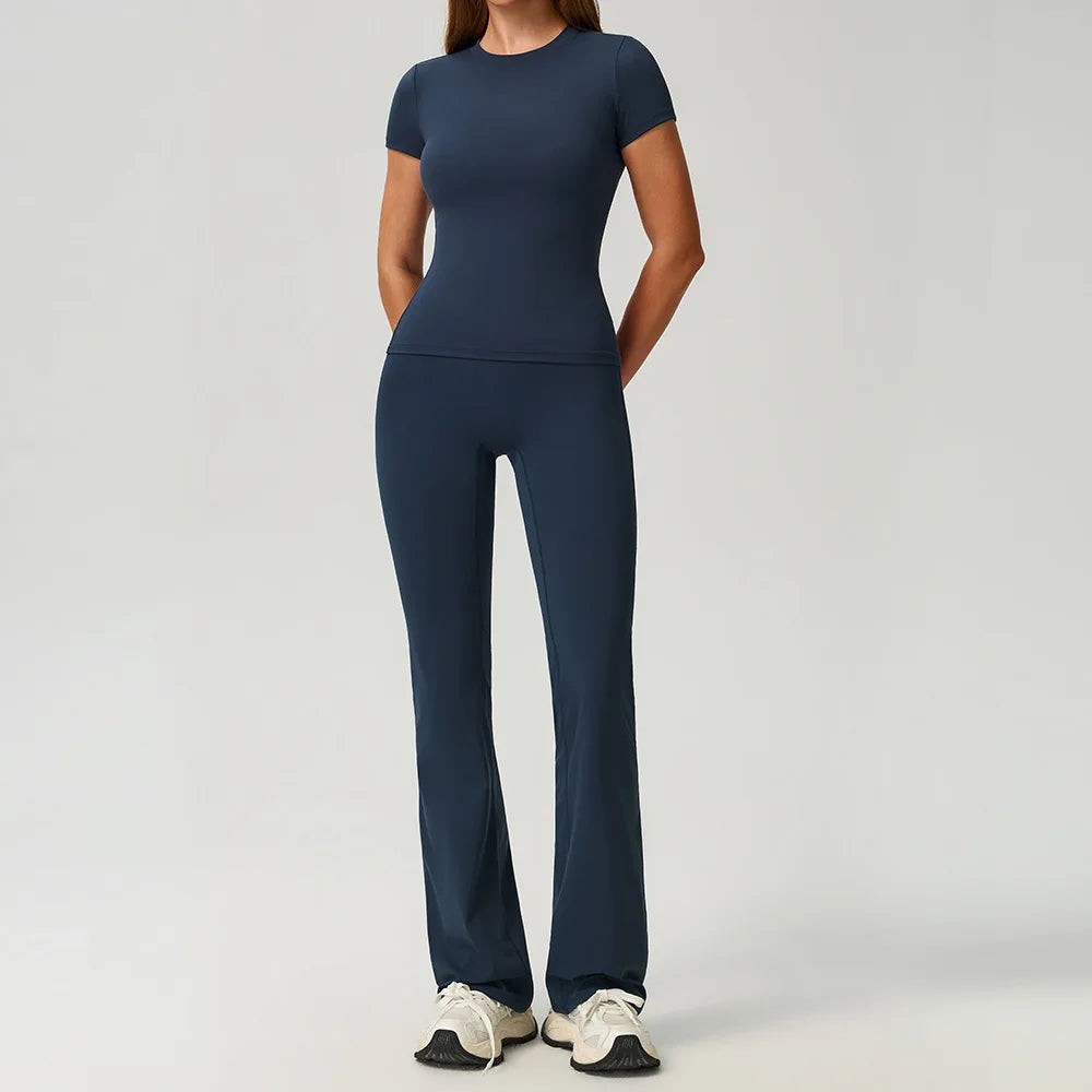 Yoga Set 2/3PCS Women Outfits Sportswear Workout Clothes Athletic Wear Gym Legging Fitness Bra Crop Top Long Sleeve Sports Suits
