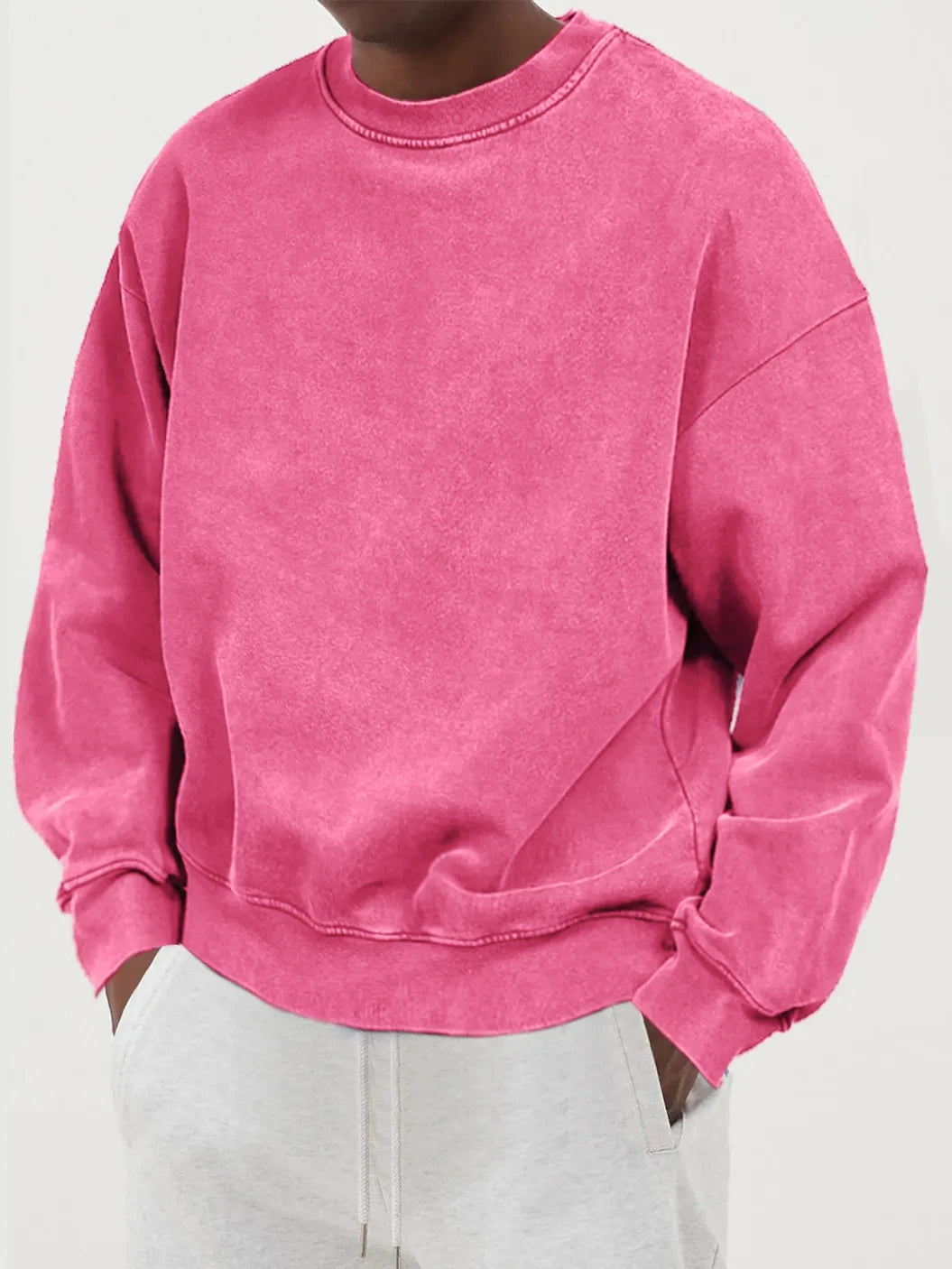 Vintage Solid Sweatshirts Male Washed Cotton Sportswear Warm Autumn Pullovers Casual Comfy Hoodie Fashion Oversized Streetwers