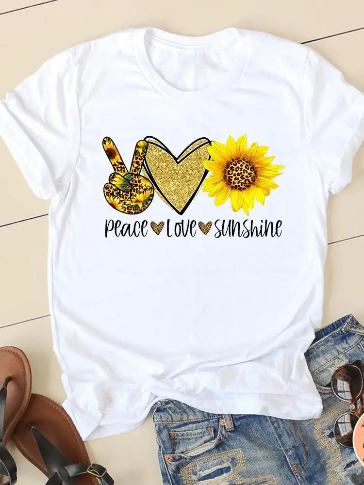 Casual Women's Fashion Women's Short Sleeve Summer Cartoon Fashion Clothing Harajuku  Tops  Graphic T Shirts Aesthetic Polyester