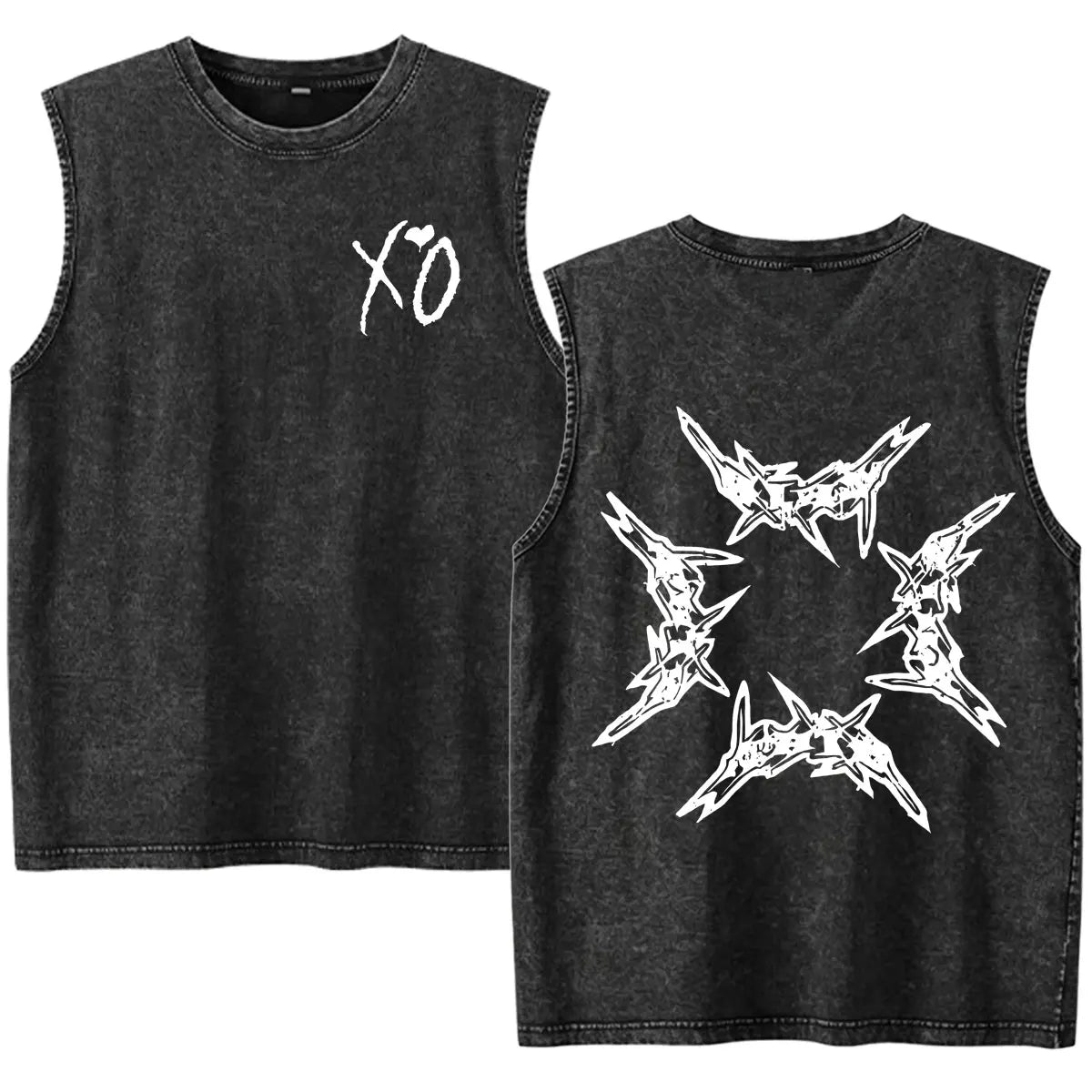 Rapper The Weeknd 2026 After Hours Til Dawn with Playboi Carti Tour Vintage Washed Tank Top Men Summer Oversized Fans Music Vest
