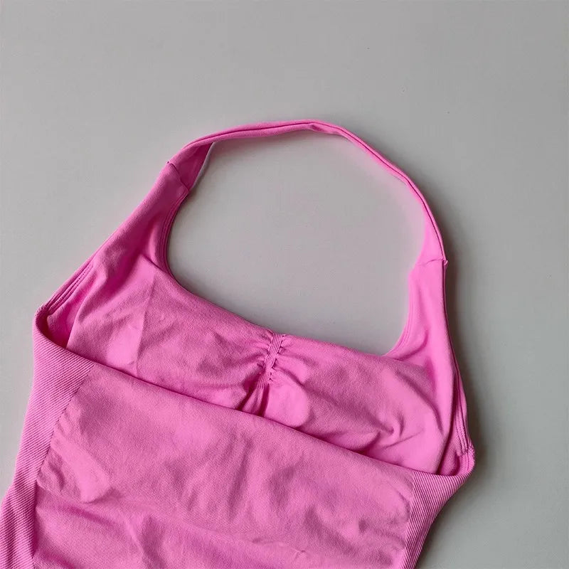 Halter Yoga Vest, Shockproof Running Sports, High-Strength Sports Underwear, Fitness, Pilates Suspender, Beautiful Back, Autumn