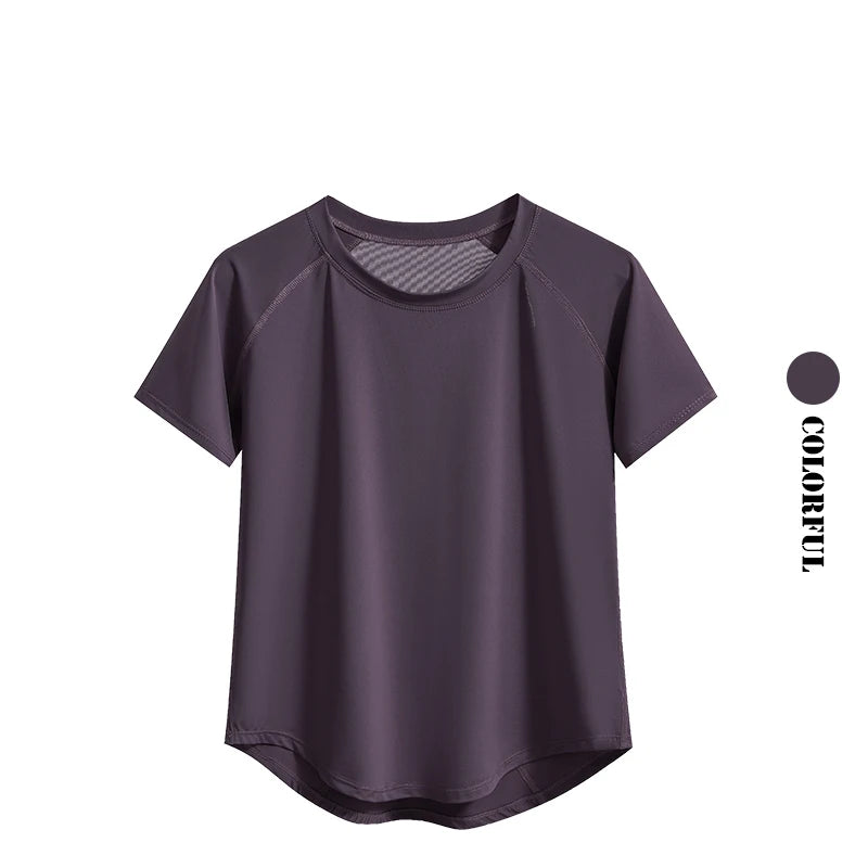 DRUR 2pcs Yoga Set Women Summer Sports Suit 2 Piece Sportswear Outfits Female Short Sleeve Fitness Tops Running Shorts Sets New