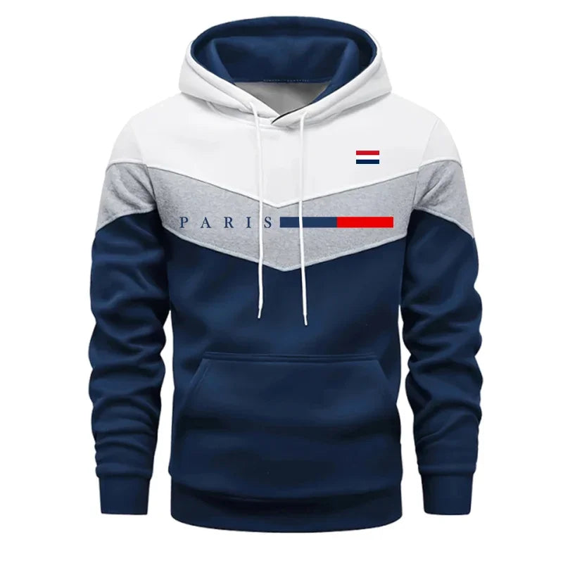 2026 Hot Sale Men's Set Hooded Sweatshirt and Jogger Pants Urban Casual Fashion Hoodie Sportswear Paris Printed Pullover Outfits