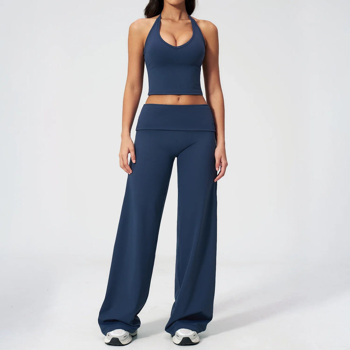 Women's Fitness Set Gym Tracksuit Breathable Sports Bra Flared Trousers Suit Workout Clothing Sportswear Female Athletic Wear