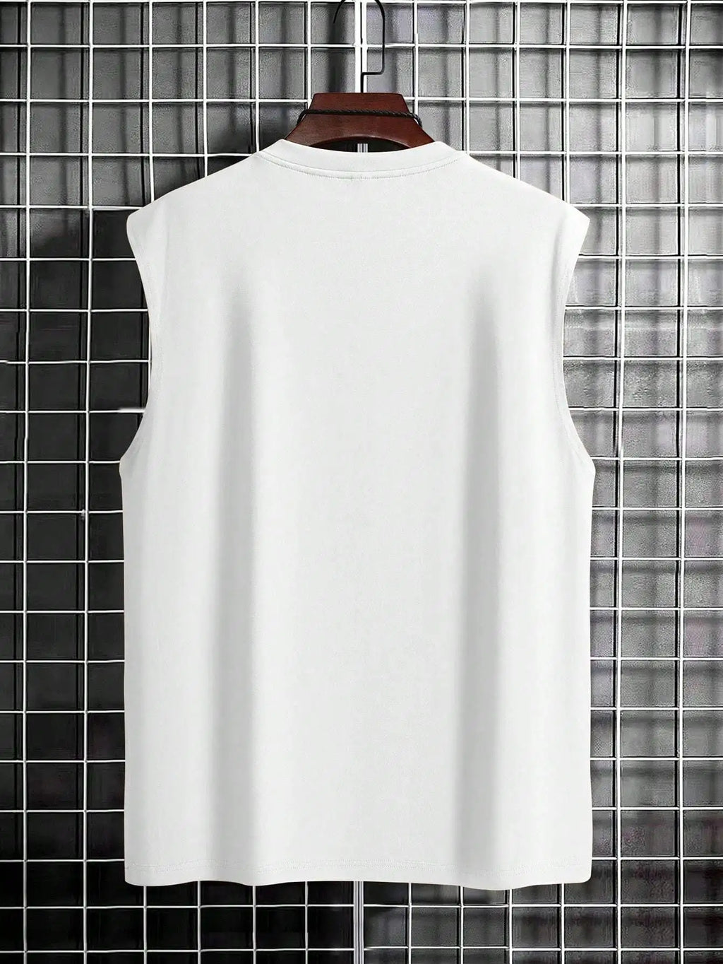100% pure cotton men's summer fashionable casual sports loose personality pattern printed breathable round neck sleeveless vest