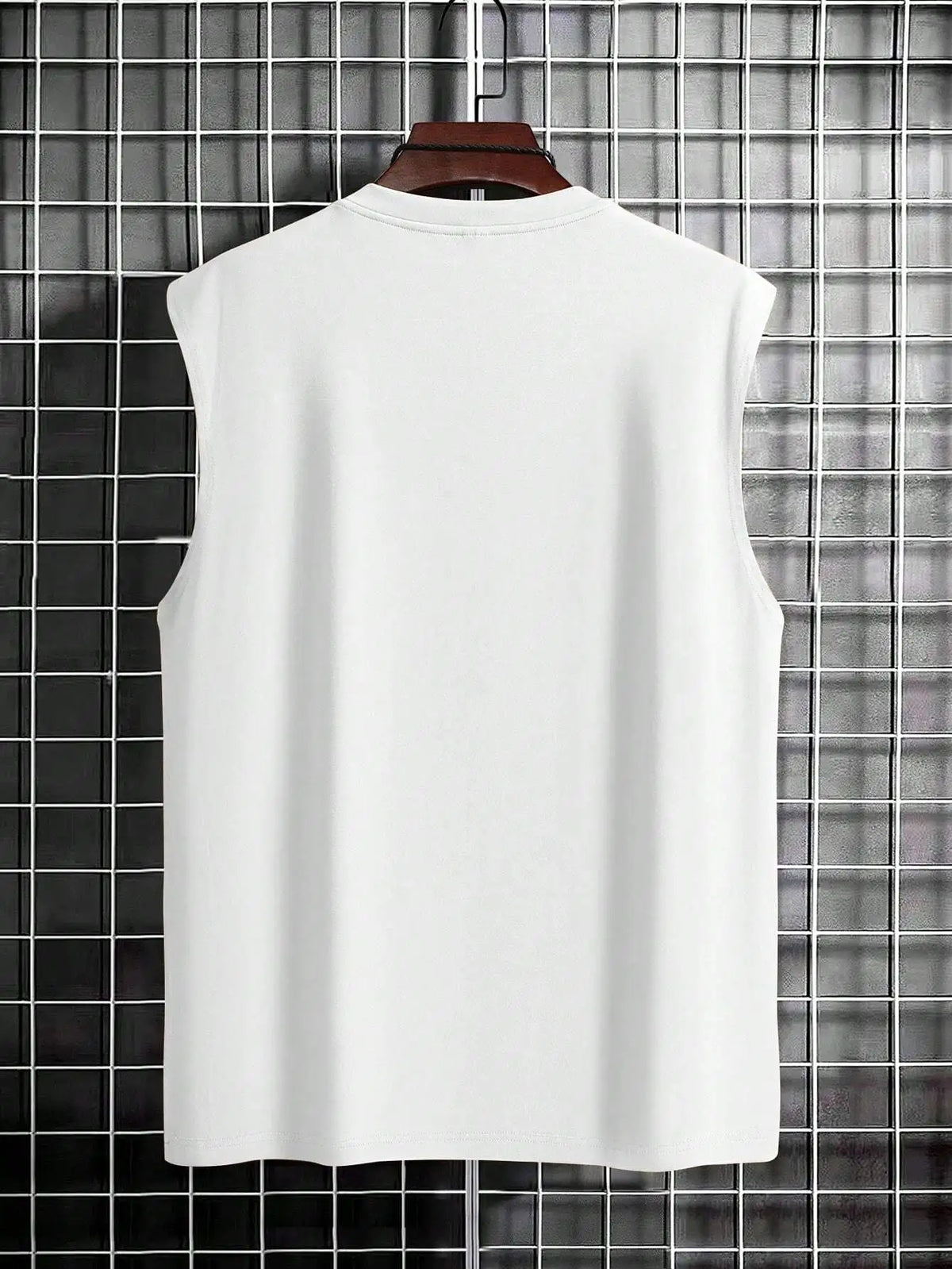 100% pure cotton men's summer fashionable casual sports loose personality pattern printed breathable round neck sleeveless vest