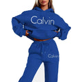 Men Women Printed Hoodie 2‑Piece Tracksuit, Casual Long‑Sleeve Sweatshirt‑Pants Streetwear Outfit