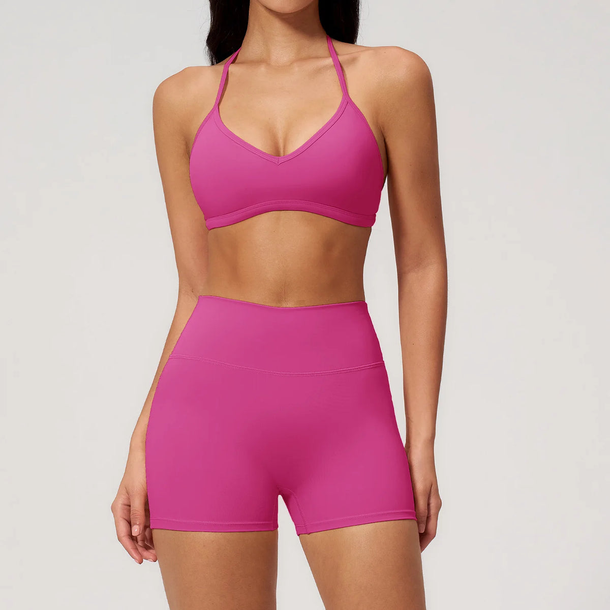 Summer Yoga Set 2 Pieces Women Tracksuit Workout Clothes Sports Outfits High Waist Shorts Fitness Sports Suit Female Gym Clothes