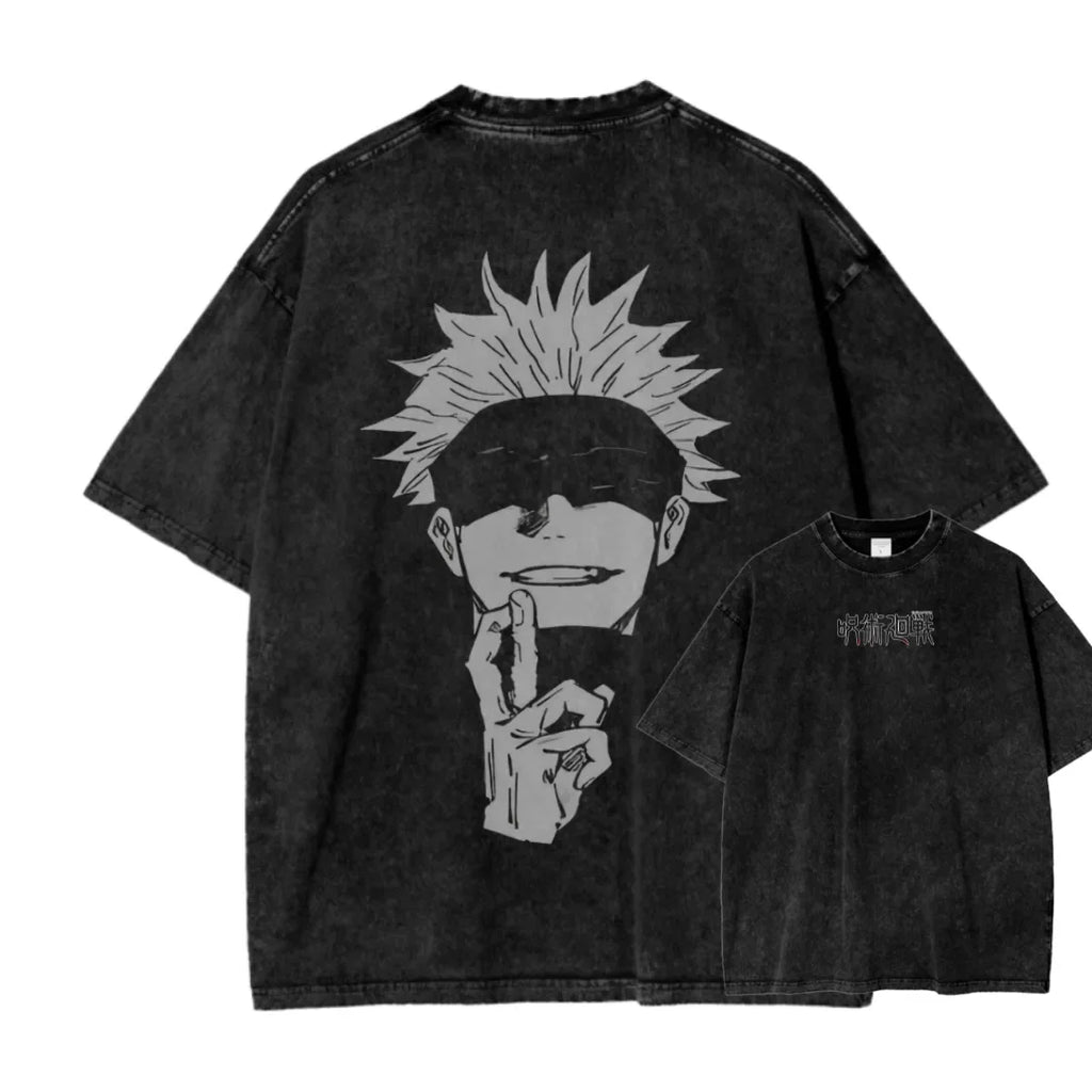 Gojo Satoru Jujutsu Kaisen Anime Vintage Washed T-Shirt