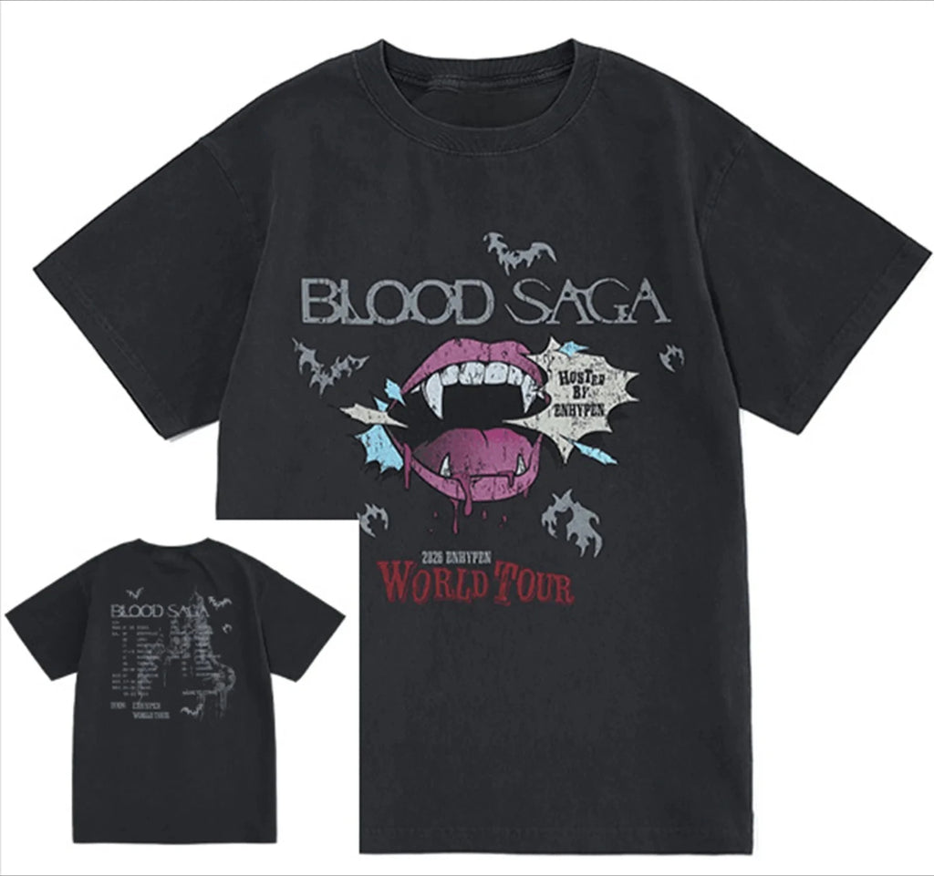 2026 Tour Concert Korean Boy Band Graphic T Shirt Men Women Short Sleeve Fashion Vintage Pop T-shirts