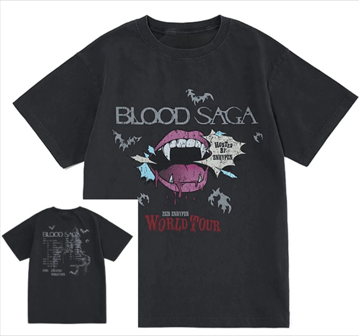 2026 Tour Concert Korean Boy Band Graphic T Shirt Men Women Short Sleeve Fashion Vintage Pop T-shirts