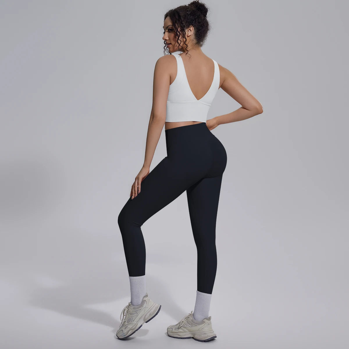2PCS Yoga Set for Woman's Quick Drying Legging Outdoor Running Fitness Pants Summer Gym Backless Sports Bra with Chest Pad