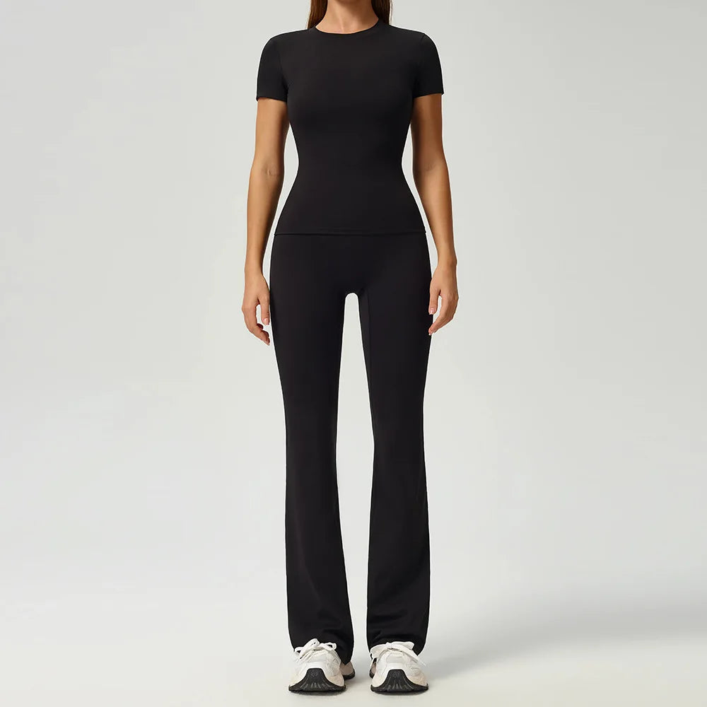 Yoga Set 2/3PCS Women Outfits Sportswear Workout Clothes Athletic Wear Gym Legging Fitness Bra Crop Top Long Sleeve Sports Suits
