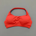 HISTELLO Impact Sports Bra Women Halter Backless Slim Fit Padded Bust Shaping Soft Elastic Daily Sport Yoga Gym Workout Tops