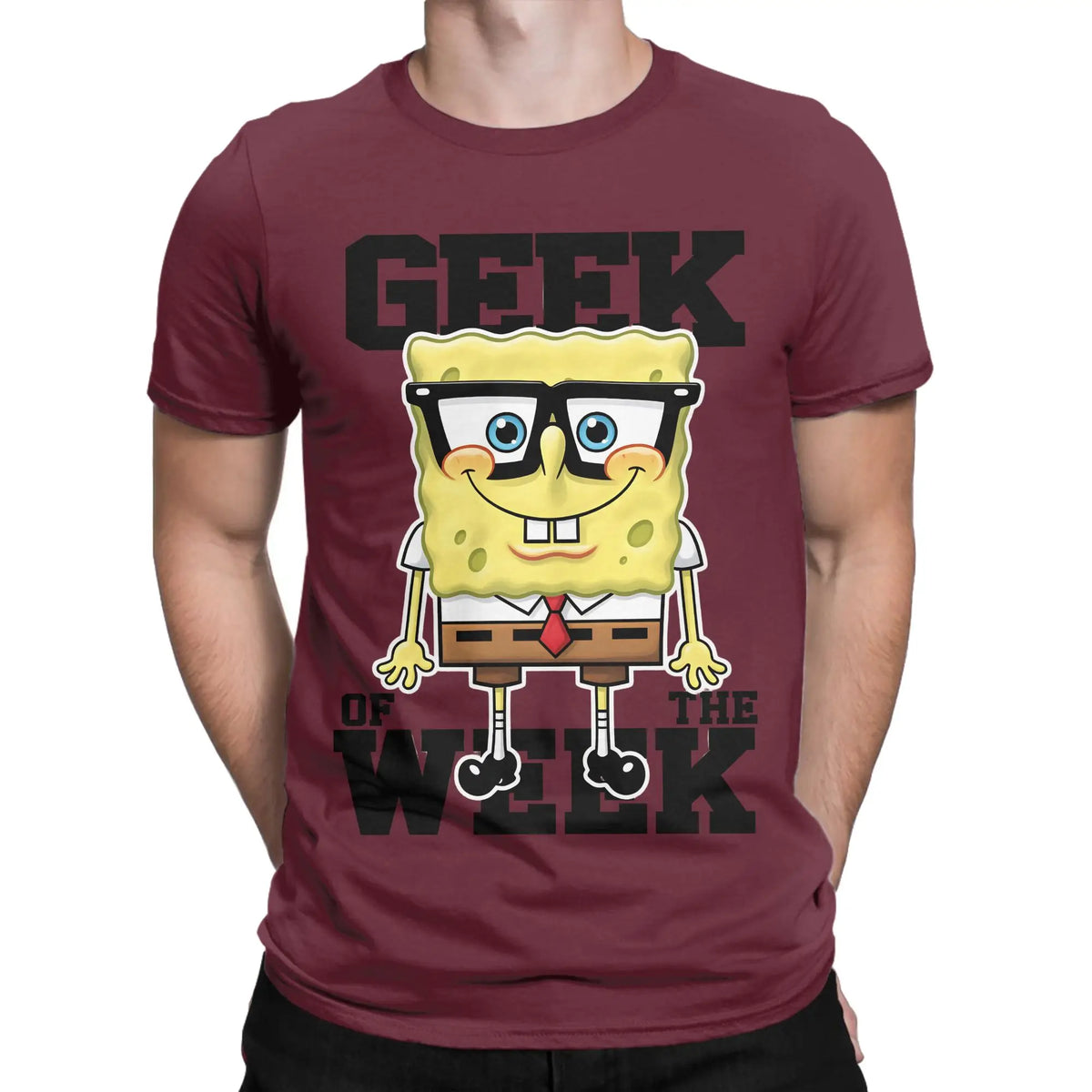 Novelty Spongebobs T-Shirt Men Crew Neck Cotton T Shirts  Short Sleeve Tees Gift Clothing