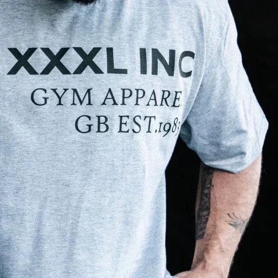 Men Gym Oversized T Shirt XXXL INC Print Fitness Workout Tops Breathable Loose Casual Sportswear Bodybuilding Training Tees