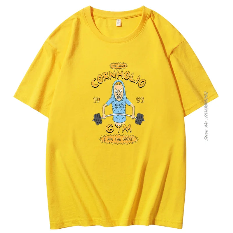 Beavis And Butthead Tshirts Novelty Funny Cartoon Graphic Tshirts Casual Clothing Summer Male Oversized Short Sleeve T-Shirts