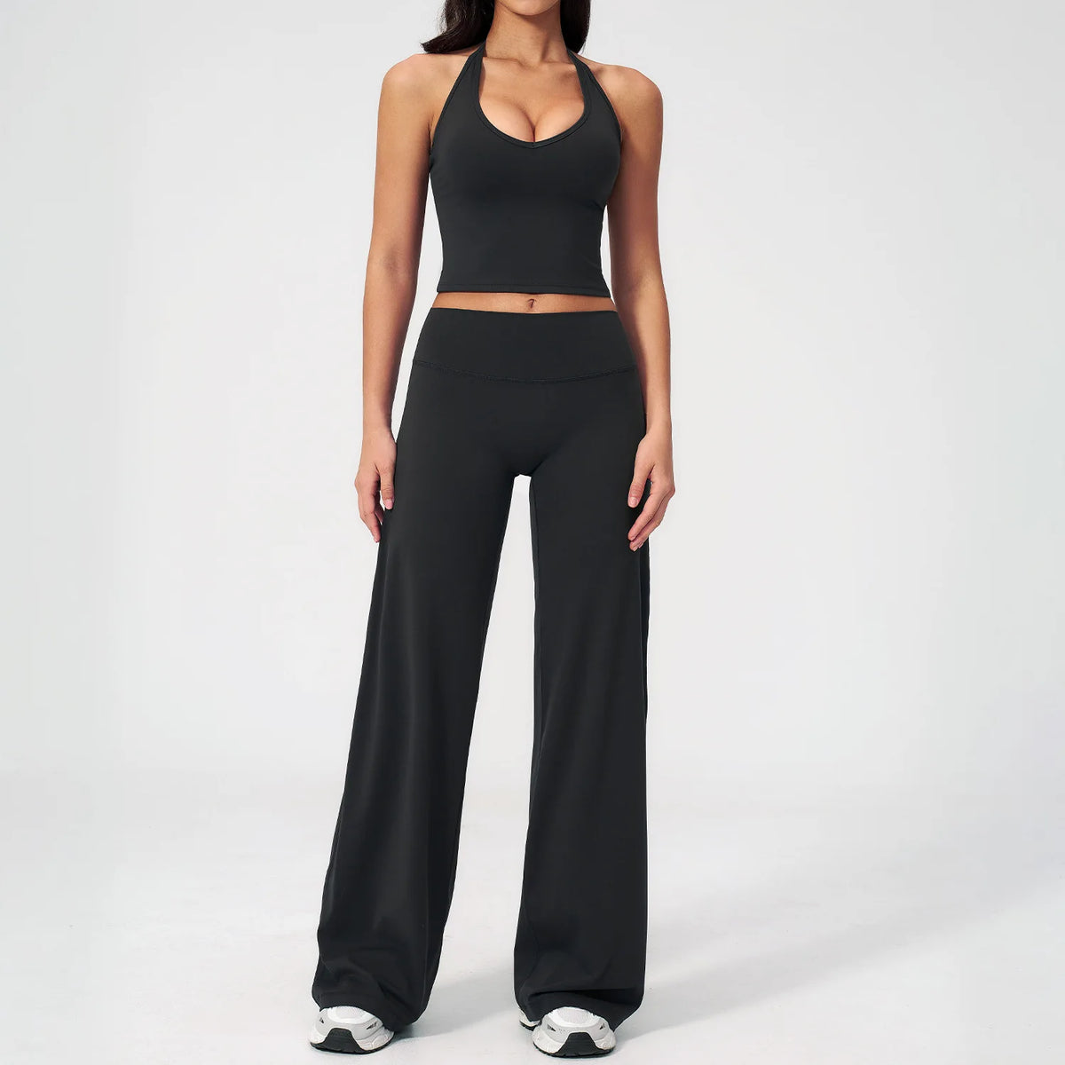 Women's Fitness Set Gym Tracksuit Breathable Sports Bra Flared Trousers Suit Workout Clothing Sportswear Female Athletic Wear