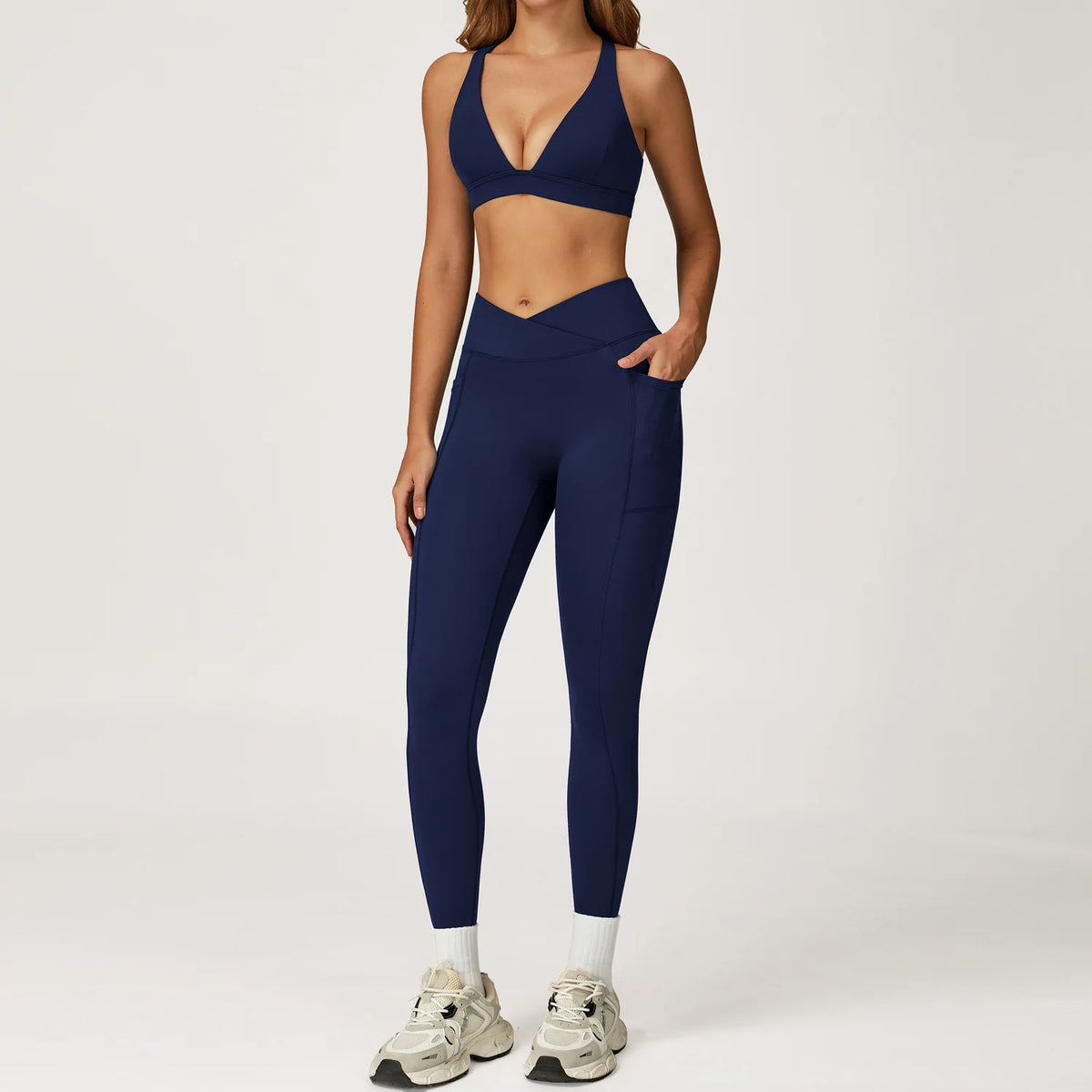 Women Tracksuit Yoga Set 2PCS Gym Workout Clothes for Female Push Up Bra High Waist Leggings Sexy Fitness Sportswear Sports Suit