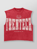 Chaozhou brand hot sales high street American retro washable old vest boys summer ins Chaozhou brand sports pure cotton sleevele