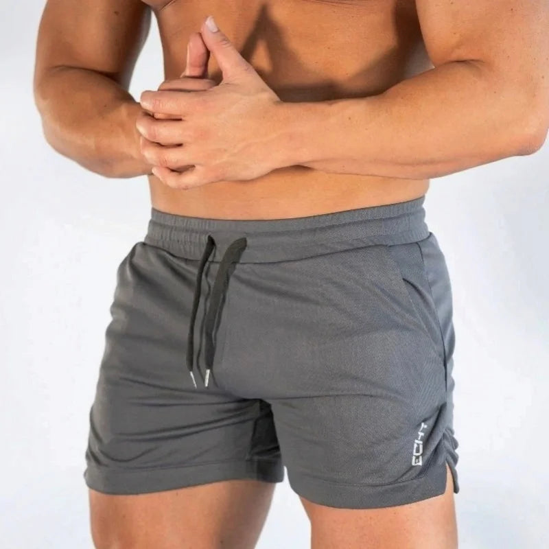 2025 NEW Mens Gym Training Shorts Men Sports Casual Clothing Fitness Running Grid Beach Pants Quick-Drying Breathable Men Shorts