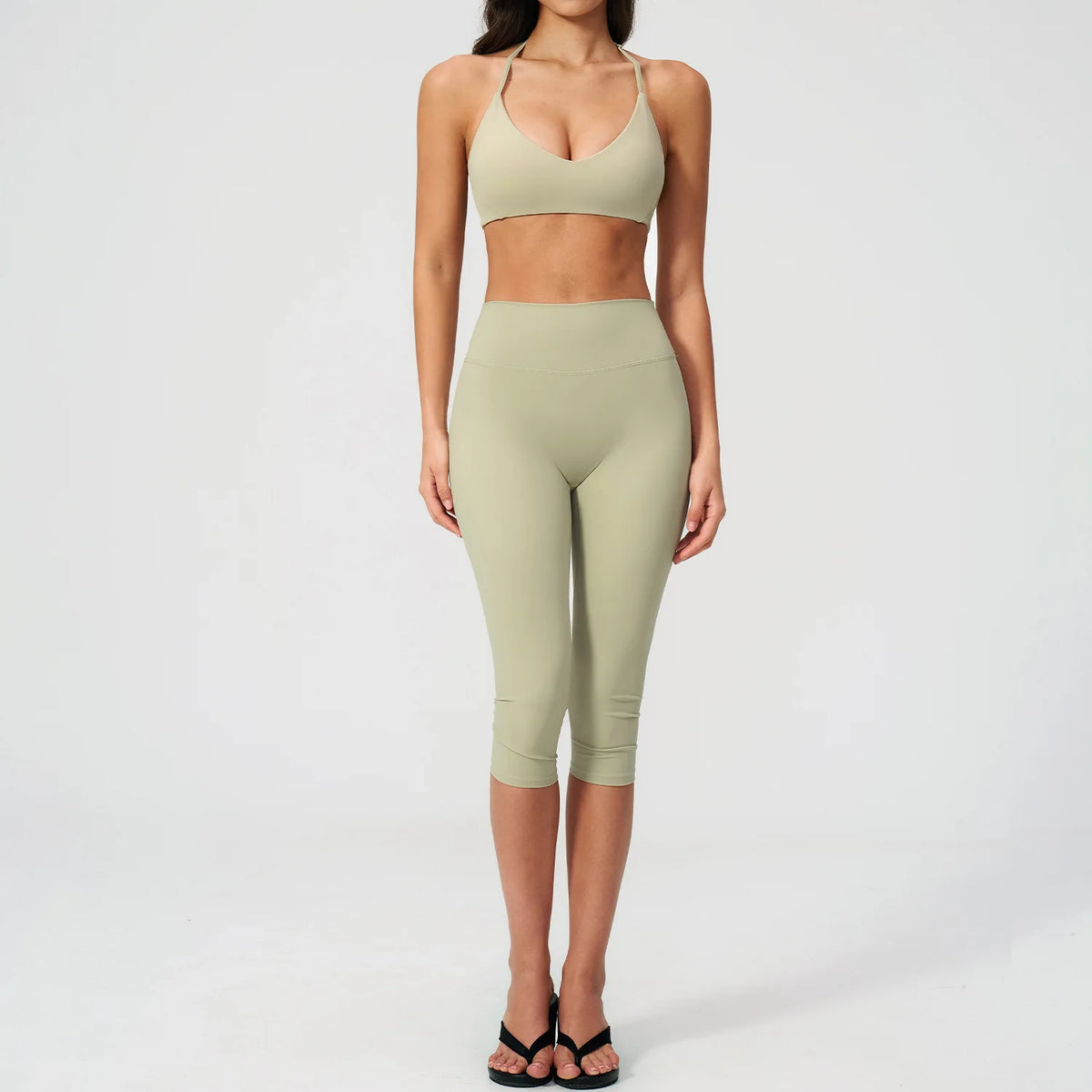 Women's Fitness Set Gym Tracksuit Breathable Sports Bra Flared Trousers Suit Workout Clothing Sportswear Female Athletic Wear