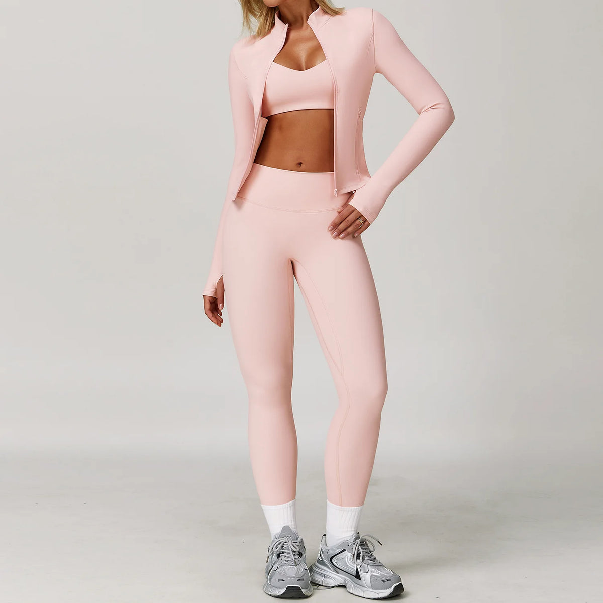 2/3PCS Yoga Suit Sports Set Gym Set Women Tracksuit Running Workout Clothes Long Sleeve Sports Bra Athletic Wear Yoga Clothing