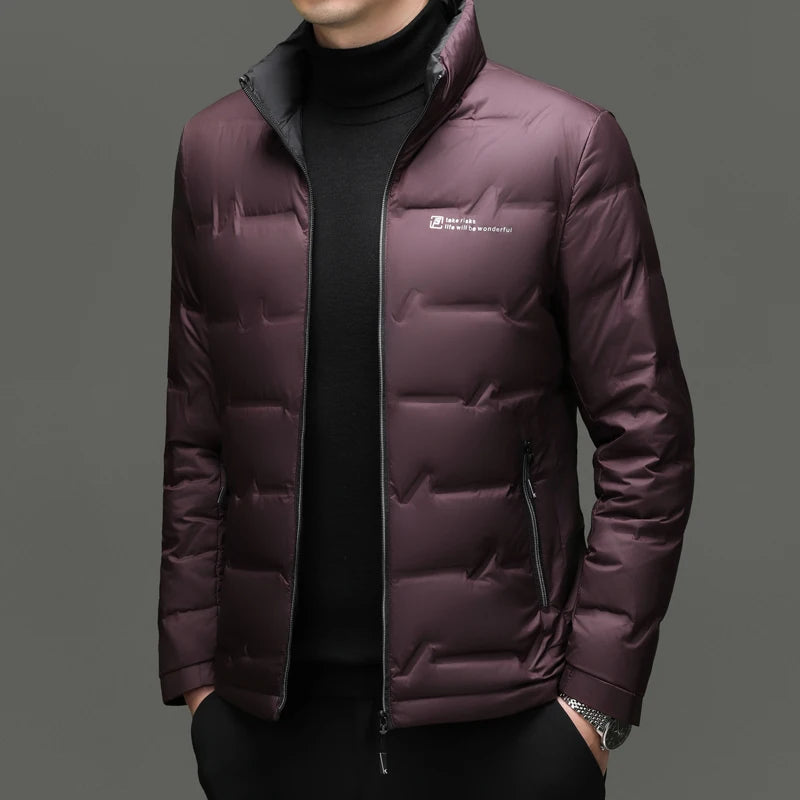 Winter Down Jacket 2026 Light Luxury Brand Men's Coat 90% White Duck Down Lining Outdoor Leisure Sports Men's Jacket