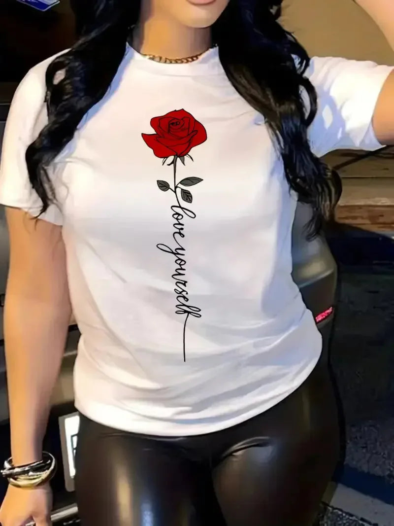 The New Hot Selling Fashion Casual Naughty Girl Printed Women's Short-sleeved Top Women Clothes  Graphic T Shirts Polyester