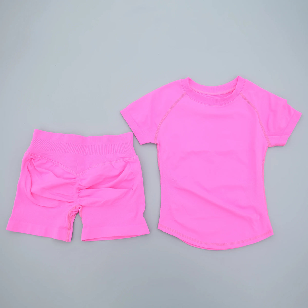 Sports Sets Short Sleeve Seamless Yoga Top Fitness Set Women Workout Running Sports Shorts Gym Suit 2 Pieces